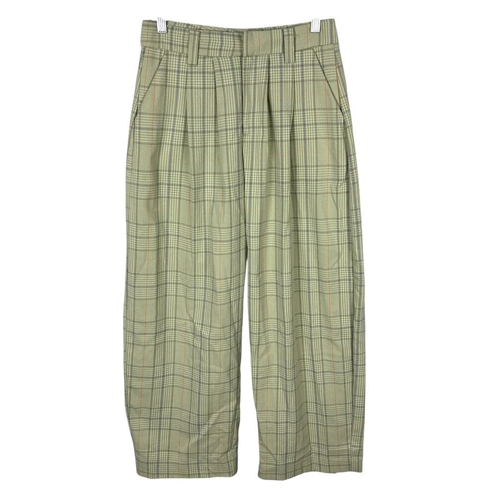 Urban Outfitters Oversized Plaid Tartan Wide Leg Trouser Pants 0